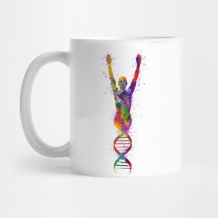 Human DNA Colorful Watercolor Genetics Gift Mug